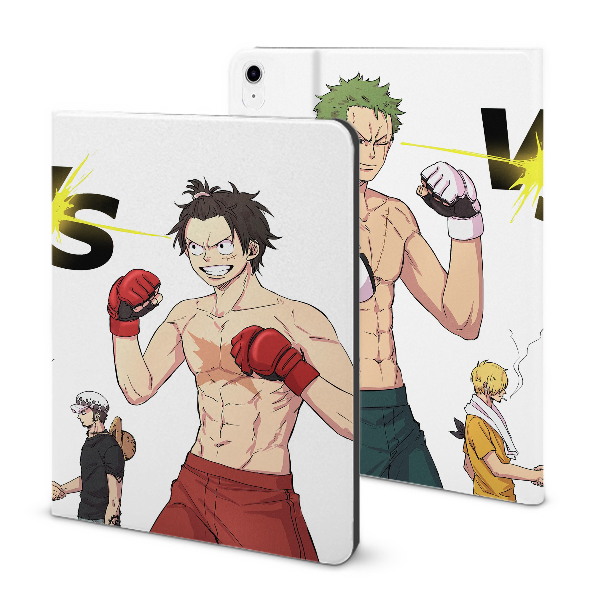 （画像用） ワンピース ONE PIECE IPad ケース ブック型 PUレザー TPU 耐衝撃 軽量 薄型 ペン収納なし 全面保護 IPad 各モデル対応